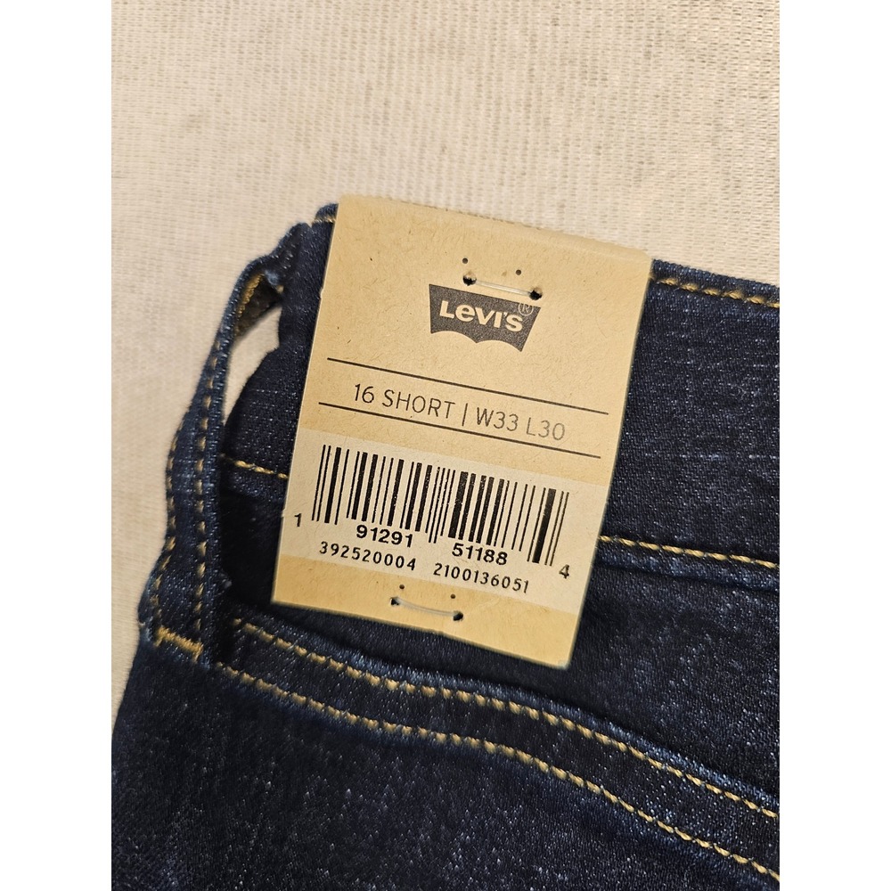 Levis Classic Bootcut Jeans Womens 16 Short W33 L30 Dark Wash Stretch NEW - Picture 4 of 6